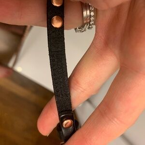 Linea Pelle leather studded skinny belt